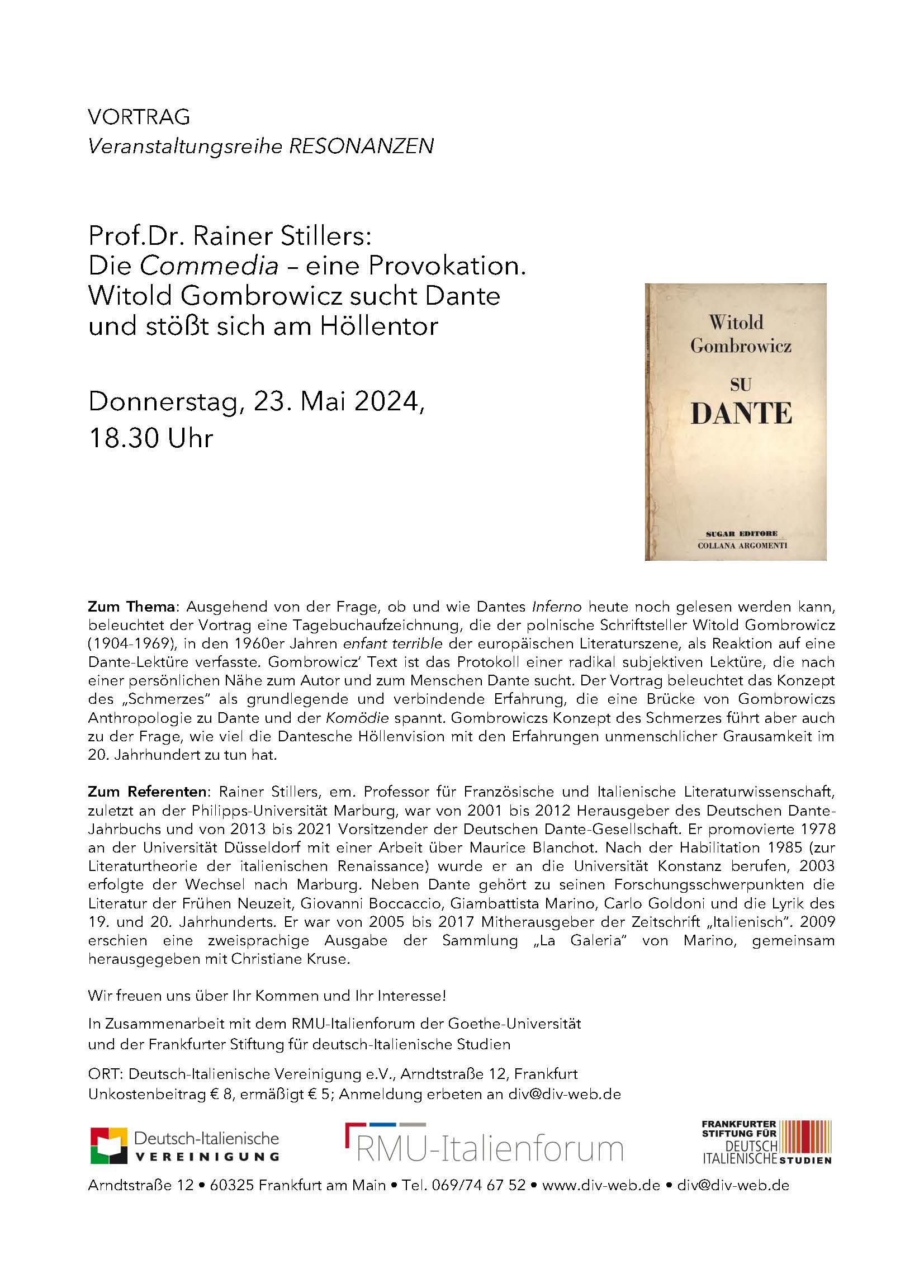 Vortrag Rainer Stillers Dante 23.5.2024